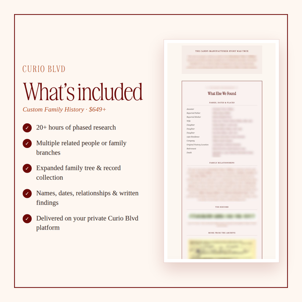 Genealogy Research Packages